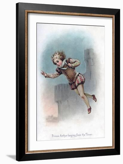 Prince Arthur Leaping from the Tower, 1897-Frances Brundage-Framed Giclee Print