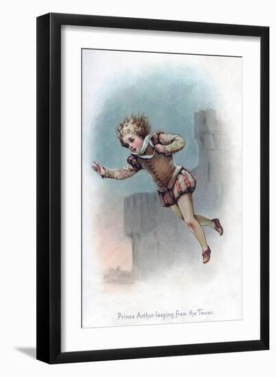 Prince Arthur Leaping from the Tower, 1897-Frances Brundage-Framed Giclee Print