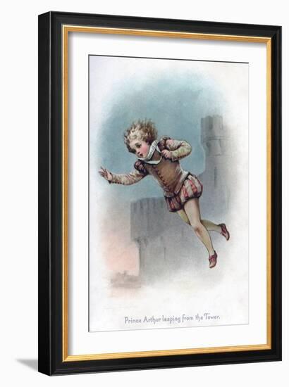 Prince Arthur Leaping from the Tower, 1897-Frances Brundage-Framed Giclee Print