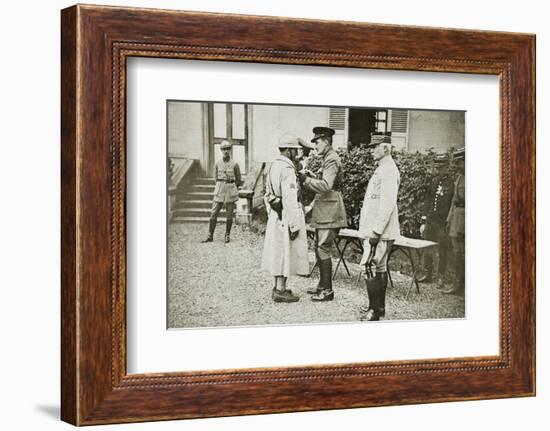 Prince Arthur of Connaught decorating a French sergeant, France, World War I, c1914-c1918-Unknown-Framed Photographic Print