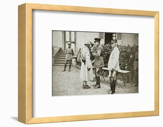 Prince Arthur of Connaught decorating a French sergeant, France, World War I, c1914-c1918-Unknown-Framed Photographic Print