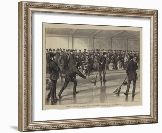 Prince Arthur Opening the Caledonia Curling Rink at Montreal-null-Framed Giclee Print