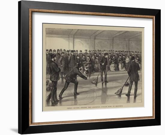 Prince Arthur Opening the Caledonia Curling Rink at Montreal-null-Framed Giclee Print