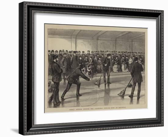 Prince Arthur Opening the Caledonia Curling Rink at Montreal-null-Framed Giclee Print