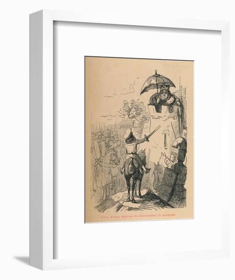 'Prince Arthur requires his Grandmother to surrender', c1860, (c1860)-John Leech-Framed Giclee Print