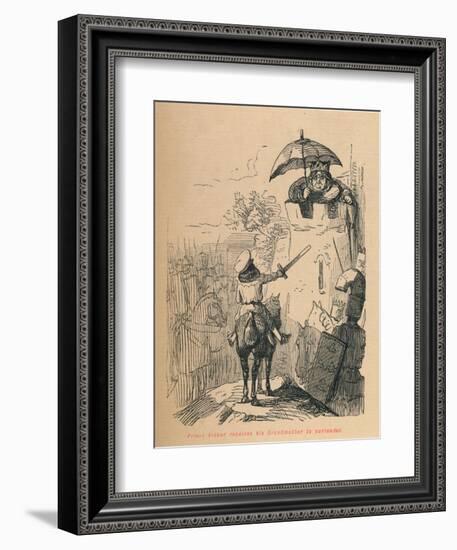 'Prince Arthur requires his Grandmother to surrender', c1860, (c1860)-John Leech-Framed Giclee Print