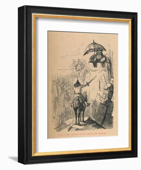 'Prince Arthur requires his Grandmother to surrender', c1860, (c1860)-John Leech-Framed Giclee Print