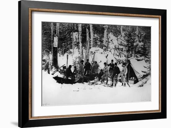 Prince Arthur's Moose Hunting Expedition in Canada, C.1870-English Photographer-Framed Photographic Print