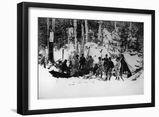 Prince Arthur's Moose Hunting Expedition in Canada, C.1870-English Photographer-Framed Photographic Print