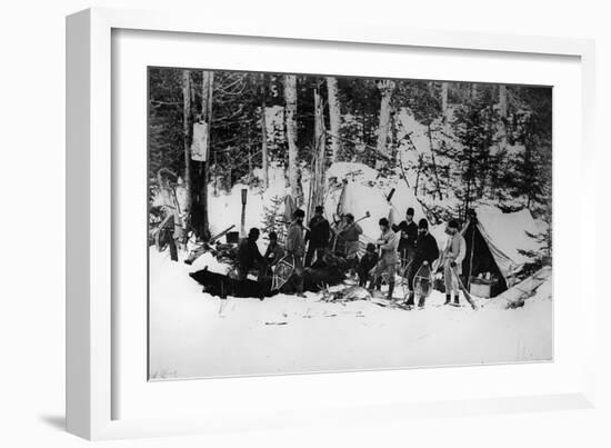 Prince Arthur's Moose Hunting Expedition in Canada, C.1870-English Photographer-Framed Photographic Print