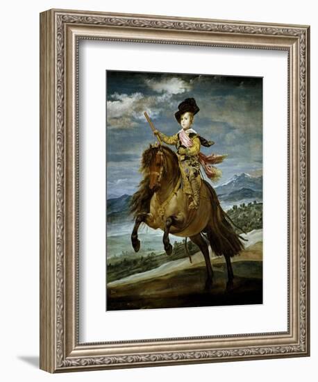 Prince Baltasar Carlos on Horseback, 1634-1635-Diego Velazquez-Framed Giclee Print