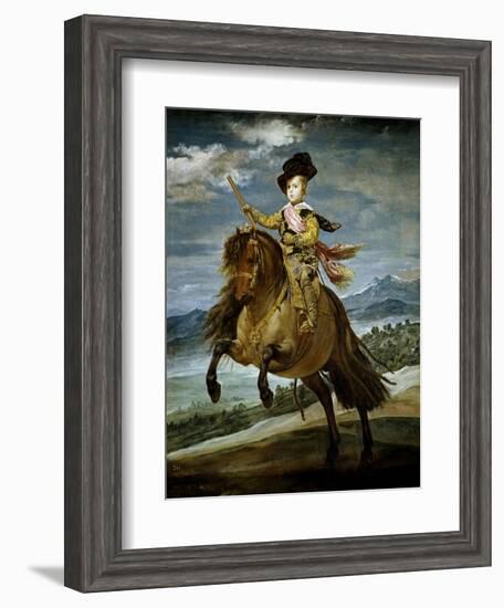 Prince Baltasar Carlos on Horseback, 1634-1635-Diego Velazquez-Framed Giclee Print