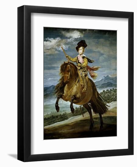 Prince Baltasar Carlos on Horseback, 1634-1635-Diego Velazquez-Framed Giclee Print