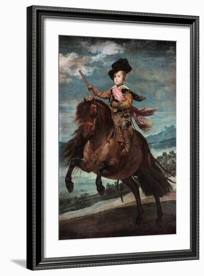 Prince Baltasar Carlos on Horseback, 1635-36-Diego Velazquez-Framed Giclee Print