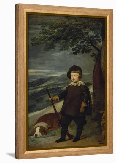 Prince Balthasar Carlos as Hunter, about 1635-Diego Velazquez-Framed Premier Image Canvas