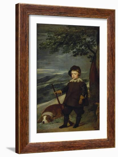 Prince Balthasar Carlos as Hunter, about 1635-Diego Velazquez-Framed Giclee Print