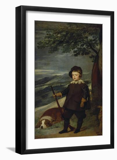 Prince Balthasar Carlos as Hunter, about 1635-Diego Velazquez-Framed Giclee Print