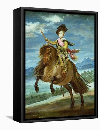 Prince Balthasar Carlos on Horseback, circa 1635-36-Diego Velazquez-Framed Premier Image Canvas