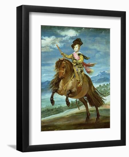 Prince Balthasar Carlos on Horseback, circa 1635-36-Diego Velazquez-Framed Giclee Print