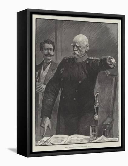 Prince Bismarck Addressing the German Reichstag-Richard Caton Woodville II-Framed Premier Image Canvas