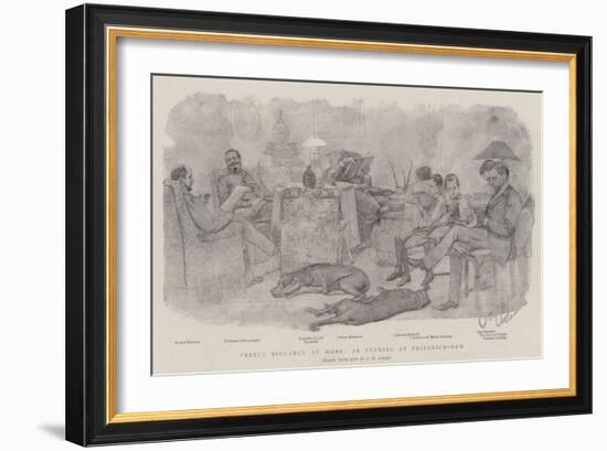 Prince Bismarck at Home, an Evening at Friedrichsruh-null-Framed Giclee Print