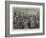 Prince Bismarck's Departure from Berlin, at the Stettin Railway Station-null-Framed Giclee Print