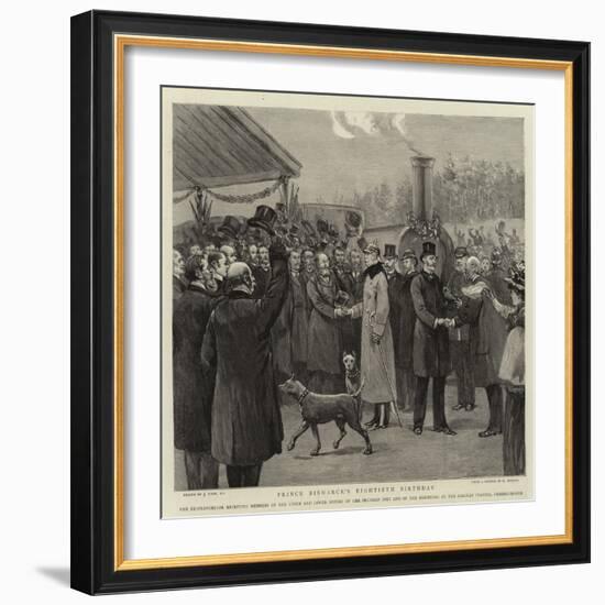 Prince Bismarck's Eightieth Birthday-Joseph Nash-Framed Giclee Print