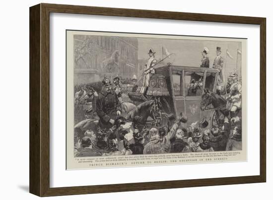 Prince Bismarck's Return to Berlin-null-Framed Giclee Print