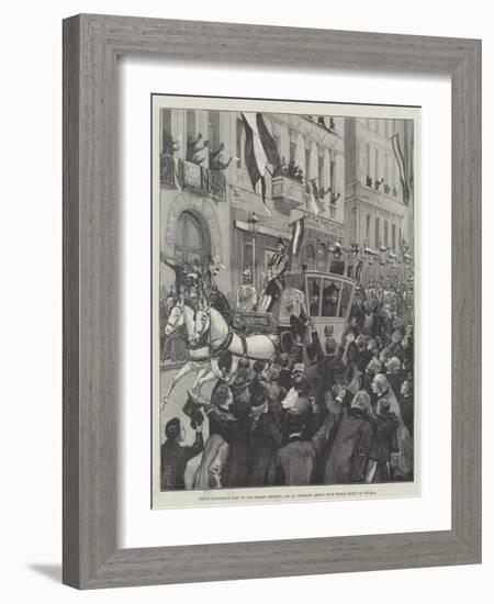 Prince Bismarck's Visit to the German Emperor-Amedee Forestier-Framed Giclee Print