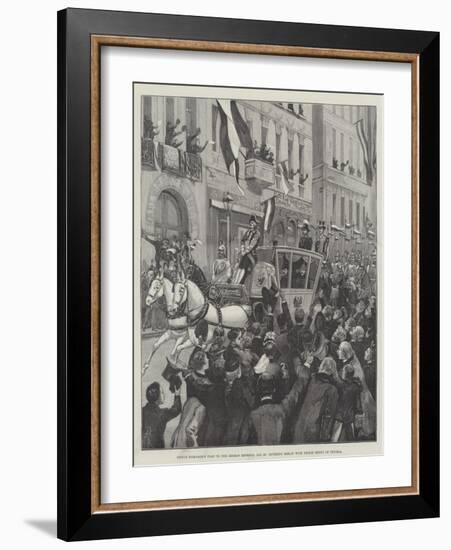 Prince Bismarck's Visit to the German Emperor-Amedee Forestier-Framed Giclee Print