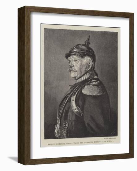 Prince Bismarck, Who Attains His Eightieth Birthday on 1 April-null-Framed Giclee Print