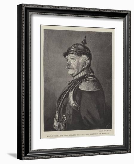 Prince Bismarck, Who Attains His Eightieth Birthday on 1 April-null-Framed Giclee Print