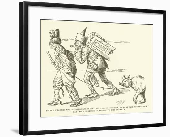 Prince Charles and Buckingham Travel to Spain in Disguise-null-Framed Giclee Print