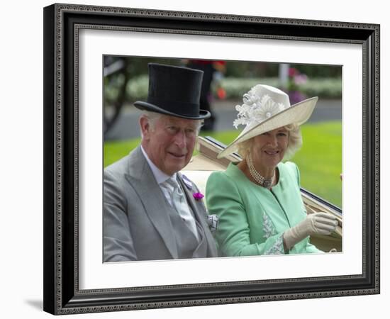 Prince Charles and Camilla, Duchess of Cornwall arriving at Royal Ascot-Associated Newspapers-Framed Photo