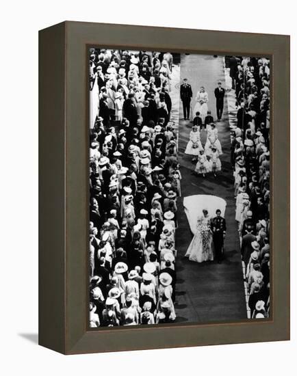 Prince Charles and Lady Diana Spencer Royal Wedding at St Pauls Cathedral in London-null-Framed Premier Image Canvas
