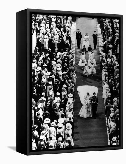 Prince Charles and Lady Diana Spencer Royal Wedding at St Pauls Cathedral in London-null-Framed Premier Image Canvas