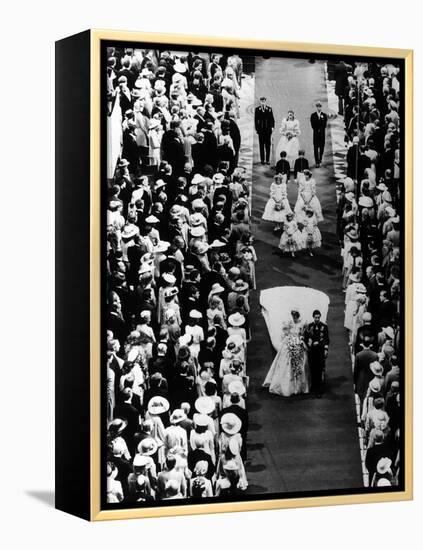 Prince Charles and Lady Diana Spencer Royal Wedding at St Pauls Cathedral in London-null-Framed Premier Image Canvas