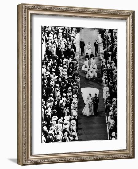 Prince Charles and Lady Diana Spencer Royal Wedding at St Pauls Cathedral in London-null-Framed Photographic Print