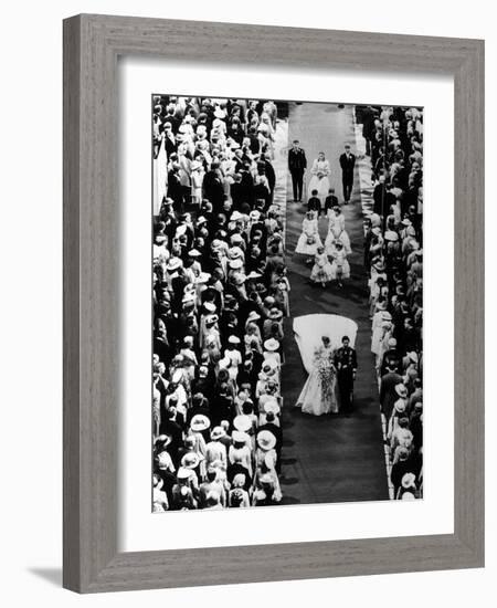 Prince Charles and Lady Diana Spencer Royal Wedding at St Pauls Cathedral in London-null-Framed Photographic Print