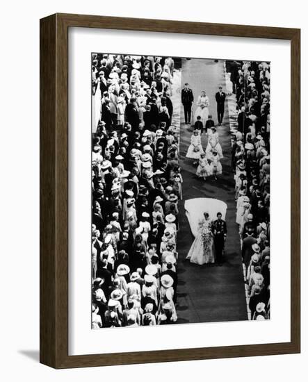 Prince Charles and Lady Diana Spencer Royal Wedding at St Pauls Cathedral in London-null-Framed Photographic Print