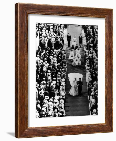 Prince Charles and Lady Diana Spencer Royal Wedding at St Pauls Cathedral in London-null-Framed Photographic Print