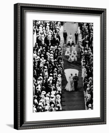 Prince Charles and Lady Diana Spencer Royal Wedding at St Pauls Cathedral in London-null-Framed Photographic Print