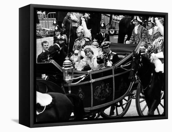 Prince Charles and Lady Diana Spencer Royal Wedding-null-Framed Premier Image Canvas