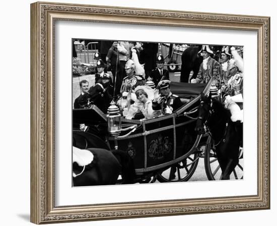 Prince Charles and Lady Diana Spencer Royal Wedding-null-Framed Photographic Print