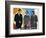 Prince Charles and Prince William visiting Newport in Wales where theu visited the homeless at the -null-Framed Photographic Print