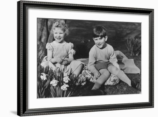 Prince Charles and Princess Anne as Children at Balmoral, 28th September 1952-Lisa Sheridan-Framed Photographic Print