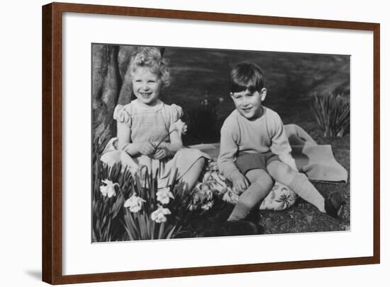 Prince Charles and Princess Anne as Children at Balmoral, 28th September 1952-Lisa Sheridan-Framed Photographic Print