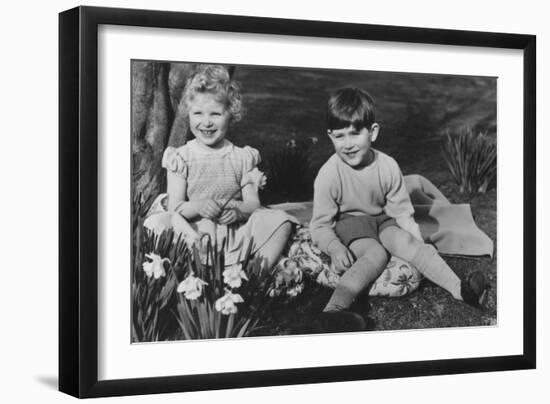 Prince Charles and Princess Anne as Children at Balmoral, 28th September 1952-Lisa Sheridan-Framed Photographic Print