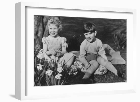 Prince Charles and Princess Anne as Children at Balmoral, 28th September 1952-Lisa Sheridan-Framed Photographic Print