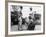 Prince Charles and Princess Diana with Prince William and Prince Harry, meet the headmistress as Ha-null-Framed Photographic Print